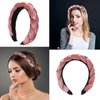 Hair bands for women's hair, Non-Slip Soft Solid Pink Thick Wide Solid Color Girls Hair Hoop Velvet Braided Headbands Cute Fashion Criss Cross Hair Band