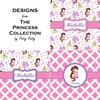 YouCustomizeIt Personalized Princess Print Travel Bottles