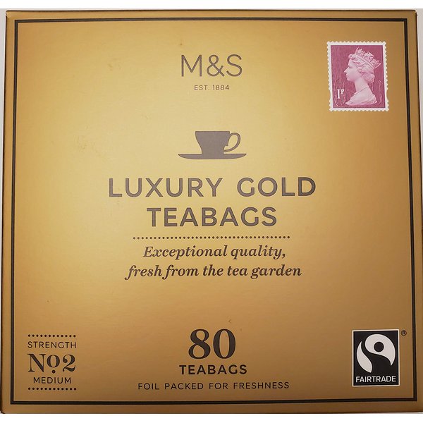 Marks and Spencer UK. Luxury Gold Range Teabags 80 Bags. (1 Pack)