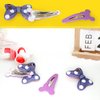 Hair Clips, 2 Pairs of Bow Shape Cartoon Design Hair Accessories for Girls Snap Hair Clips Party Bowknot Children's Gift 4 Pieces (Purple) by TANLOMY