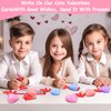 AMENON 28 Pack Valentine Butter Slime Filled Heart with 28 Valentine's Cards Valentines Day Gifts for Kids Boys Girls Non-Sticky Putty Stress Relief Toys Valentine Classroom Exchange Gift Party Favor