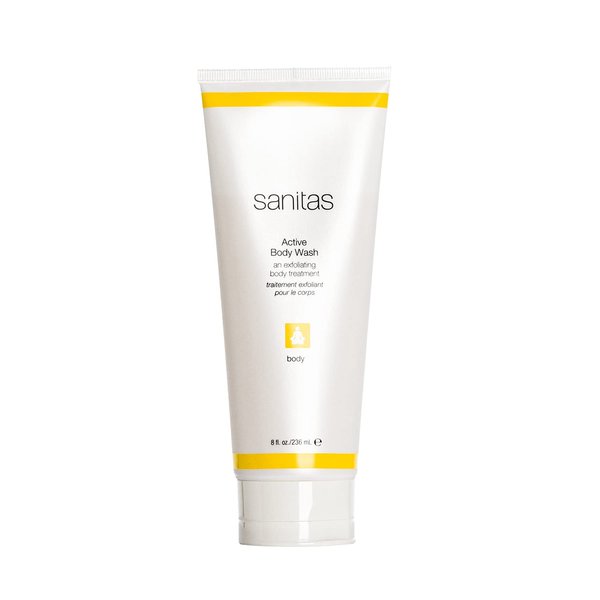 Sanitas Skincare Active Body Wash, Exfoliating Body Wash, Glycolic Acid, 8 Ounces