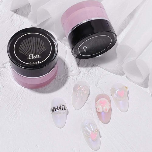 DAGEDA 3D Sculpture Gel, Nail Mold DIY Styling Carving Embossed Gels for Nail Art Decoration, Professional Nail Tools（Clear）