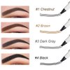 DEVIMIC Eyebrow Tattoo Pen, Microblading Eyebrow Pencil, with a Micro-Fork Tip Applicator, Create Natural Looking Eyebrows, Easy to Use and Stays All Day (Black)