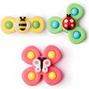 LiKee Strong Suction Cup Fidget Spinnerz Sensory Bath Toys for Baby 12 18 Months Airplane Car Travel Table & Window Toys for 1 2 Year Old Toddler Boys and Girls (Insect-1)