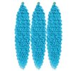 30inch Ocean Wave Braiding Hair Extensions 3packs Long Deep Curly Wave Braid Hair Synthetic Twist Ripple Crochet Deep Wave Braids Hair for Women 100g/pack(30",Blue)