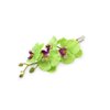 2PCS Hawaiian Orchid Flower Hair Clips Flowers Alligator Clips Hairpins Holiday Travel Wedding Decoration Hair Accessories For Women Lady Bridal (Green)