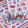 12 Sheets 4th of July Nail Stickers American Flag Patriotic Nail Design Stickers Independence Day Nail Decals 3D Self Adhesive Nail Art Supplies for Women Girls Nail Art Decorations Accessories