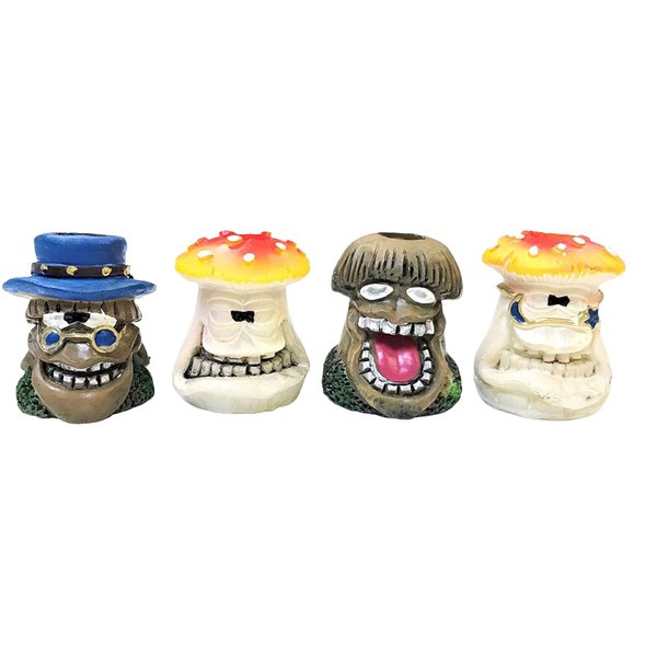 Butt Bat Resin Mushroom Head Cigarette Snuffers Instant Cigarette Extinguishers for Ashtrays Pack of 4