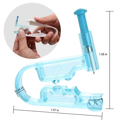 Ear Piercing Gun Kit - Silmy 4 Pack Safety Ear Piercing Unit Kit Including 4Pcs Disposable Ear Piercing Gun with Ear Stud and 1Pcs Piercing Gun Aid Pierce Kit Tool for Piercing Supplies (4pcs)