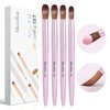 MelodySusie 4Pcs Acrylic Nail Brush Set, Size 8/12/14/16 Professional Nail Brushes for Acrylic Application Acrylic Powder Nail Extension and 3D Nail Carving for DIY Home Salon Nail Art Manicure Tool