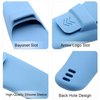 2 Pack Silicone Razor Travel Case for Most Manual Razor Safety Razor Cover Compatible with Gillette Razor Parker Razor Merkur Razor (Blue+Black)
