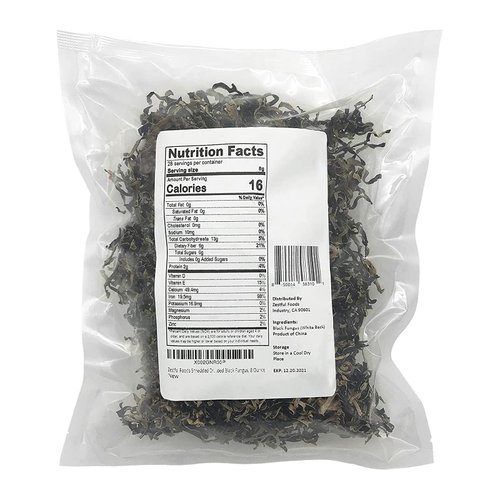 Zestful Foods Shredded Dried Black Fungus (Wood Ear Mushrooms) - 8 Oz, Non-GMO, Vegan, and Gluten-Free - Perfect for Soups, Stir-Fries, and More
