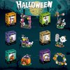 Halloween Party Favors Toys for Kids, Halloween Haunted House 6 in 1 Building Blocks Set Gift 603 PCS,Halloween Toys Mini Cute Bricks 6 Pcs Gift Box Fillers Classroom Prizes for Boys or Girls 6+