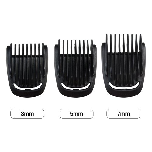 2024 Upgraded Replacement 3Pcs Beard Stubble Blade Guards (3mm 5mm 7mm) with Beard Comb Set For Philips Norelco 2024 Upgraded Multigroom Trimmer MG5740 MG5750 MG5760 MG7710 MG7715 MG7720 MG7796 MG9730