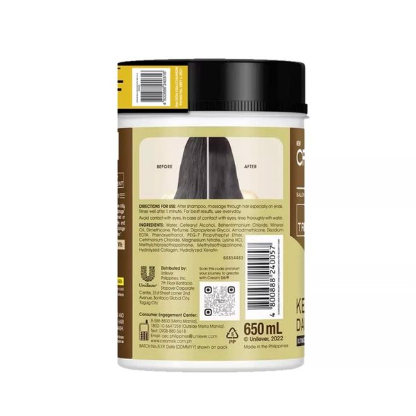 Cream Silk Daily Treatment Keratin Damage Repair, 650ml