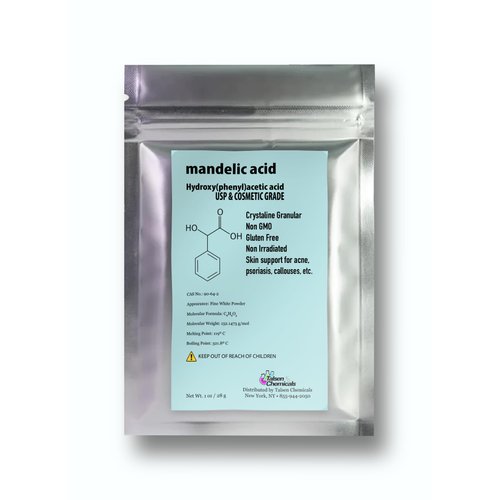 Mandelic Acid Powder 99.9% Purity, DIY Cosmetic Grade For Mandelic Acid Serum, Peel/Mask or add to Cream, Moisturizer Talsen Chemicals (1 Ounce / 28 Gram)