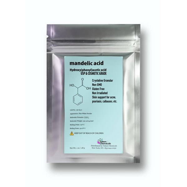 Mandelic Acid Powder 99.9% Purity, DIY Cosmetic Grade For Mandelic Acid Serum, Peel/Mask or add to Cream, Moisturizer Talsen Chemicals (1 Ounce / 28 Gram)
