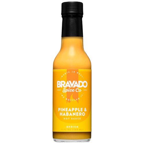 Pineapple And Habanero Hot Sauce By Bravado Spice Gluten Free, Vegan, Low Carb, Paleo Hot Sauce All Natural 5 oz Hot Sauce Bottle Award Winning Gourmet Hot Sauce
