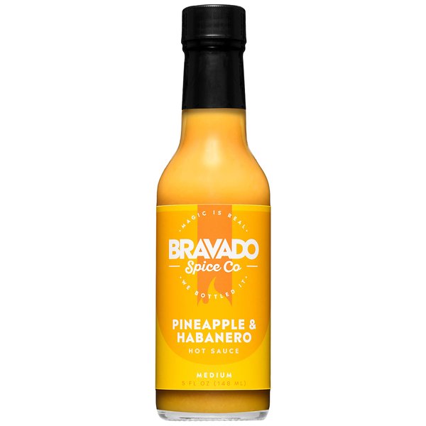 Pineapple And Habanero Hot Sauce By Bravado Spice Gluten Free, Vegan, Low Carb, Paleo Hot Sauce All Natural 5 oz Hot Sauce Bottle Award Winning Gourmet Hot Sauce