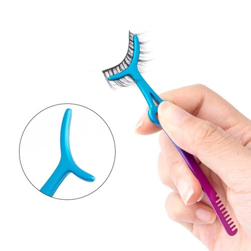 3pcs Lash Tweezers Set, Stainless Steel Eyelash Applicator Tool Gradient Color Eyelash Tweezers for False Lashes Eyelash Extension Tweezers Beginner Girls Makeup Artist