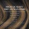 GOO GOO Clip in Hair Extensions Real Human Hair, 12inch 85g 7Pcs, 1B/6/1B Balayage Natural Black to Chestnut Brown, Remy Human Hair Extensions Clip ins for Women, Natural Human Hair