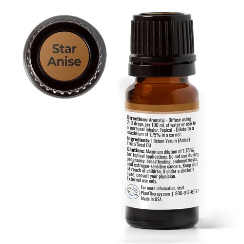 Plant Therapy Star Anise Essential Oil 100% Pure, Undiluted, Therapeutic Grade 10 ml (1/3 oz)