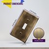 ENERLITES Toggle Light Switch Metal Wall Plate, Stainless Steel Switch Cover, Corrosion Resistant, Standard Size 1-Gang 4.50" x 2.76", Stainless Steel 201, 7711-AB-5PCS, Antique Brass, 5 pack