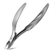 FERYES Tilted Straight Blade Ingrown Toenail Clipper, Stainless Steel Toenail Clippers for Thick Nails, Sharp Toe Nail Clippers for Seniors for Ingrown Toenail Care (Silver)