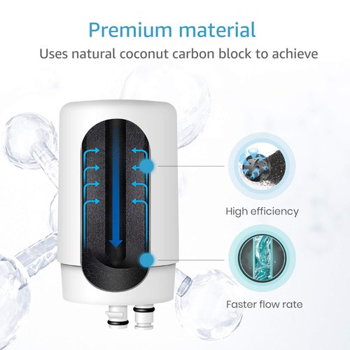 AQUA CREST Faucet Filter Replacement, Replacement for Brita® Faucet Filter, Brita® 36311 On Tap Water Filtration System, Brita® FR-200, FF-100 Replacement Filter, White (Pack of 4)