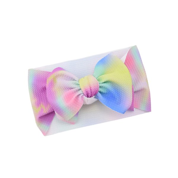 Tie Dye Turban Headband Baby Girls Tie-Dye Hairband Bow Baby Boy Tie Dye Headwarp BBG57 (B3)