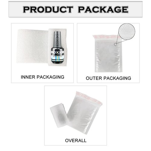 OXXI Professional 2X15ml Rubber Base,No Wipe Top Coat Gel Nail Polish