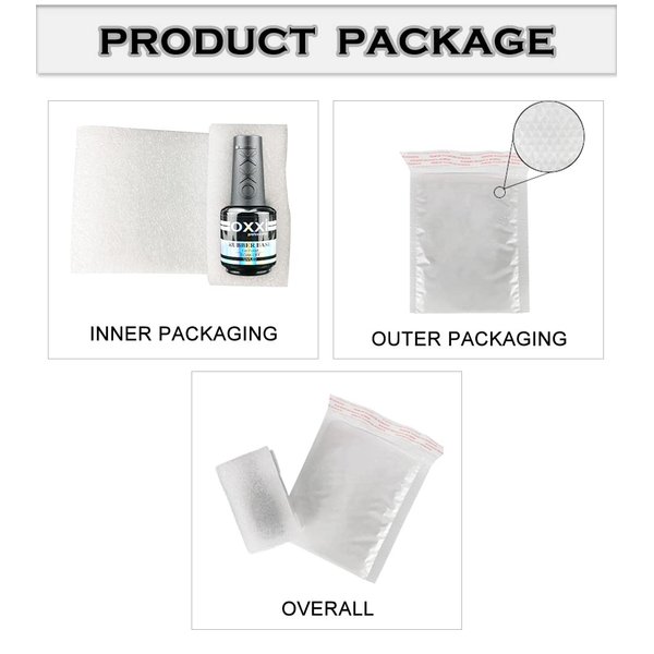 OXXI Professional 2X15ml Rubber Base,No Wipe Top Coat Gel Nail Polish