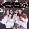 16th Birthday Decorations Sweet 16 Banner Party Supplies, Rose Gold Happy Sweet Sixteen Birthday Party Decor for Girl, 16 Year Old Birthday Yard Sign for Indoor Outdoor