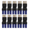 Oumefar 10Pcs RC Female to Male Adapter, RC Adapter, EC5 to for Traxxas Adapter Rubber Plastic Copper Accurate Safe Light EC5 to Male Adapter for RC Car Aircraft Boat