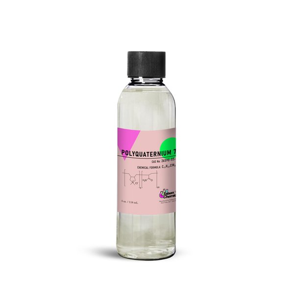 Talsen Chemicals Polyquaternium-7 Conditioning Polymer for Cosmetic Formulations Excellent Scalp Conditioner, Smooth, Frizz-Free Hair with Enhanced Moisture Retention (4 Ounce / 118 mL)
