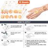 Cute Groovy 2 Temporary Tattoos 10 Sheets 100 PCS Boho Party Decorations Favors Supplies Two Peace Theme Birthday Stickers Christmas Gifts for Boys Girls Kids Class School Prizes Carnival Christmas