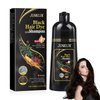 JunKuJK Black Hair Dye shampoo 3 in 1, Black Hair Shampoo for Gray Hair Coverage,Instant Hair Color Shampoo for Women & Men