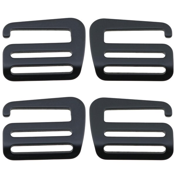 LUORNG 4PCS Hardware Tool Snap Hook Adjustable Buckle 38MM Black G Shaped Luggage Hardware Snap Hook for Securing Webbing and Luggage Strap on Clothing Strap and Handbag