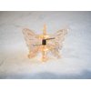 Generic Set of two small clear butterfly dragonfly hair claw clips (Primary color: Peach)