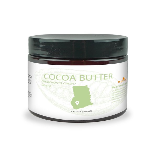 Nature Packaged Cocoa Butter (12oz) - Direct from Shea Tree Ghana, our supplier in West Africa - From Natural Cocoa Seeds - Moisturizes & Nourishes - Natural Body Butter