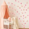 144 Pieces 3D Butterfly Wall Stickers Decor Butterfly Decals DIY Decorative Wall Art Cutouts Crafts Removable for Room Wedding Flower Party Decorations, 3 Styles (Pink)