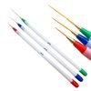 LXBIN Set 6Pcs/Pack Fine Drawing Striping Liner Design Tips Nail Art Pen Brushes Brush Salon DIY Gel UV Manicure Tool gifts Multicolor