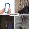 STURME 2" Aluminum D Ring Carabiners Clip D Shape Spring Loaded Gate Small Keychain Carabiner Clip Set Outdoor Camping Mini Lock Snap Hooks Spring Link Key Chain Durable Improved 24 PCS (Assorted)