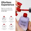 Gellen Bright Red Gel Nail Polish, 18ml 0.61oz Vibrant Rose Red Gel Polish Soak Off No Wipe UV Gel for Manicure Art Valentine's Day Salon Home