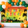 Avezano Reggae Birthday Backdrop Palm Tree Reggae Party Decorations Banner Rasta Jamaican Music Themed Happy Birthday Party Supplies Reggae Music Party Banner 70.8 x 43.3 Inch