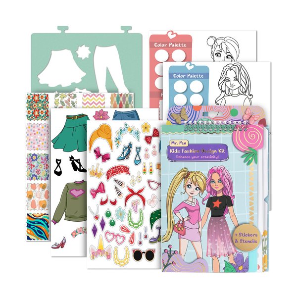 Mr. Pen- Fashion Sketchbook Kit, Fashion Design Sketchbook, Kids Fashion Design Kit, Fashion Designer Kits for Girls, Fashion Design Book, Kids Drawing Kit, Gift for Christmas
