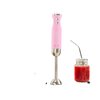 Westinghouse Hand Blender - 5-Speed Immersion Blender with Turbo Function, Stainless Steel Blade & Rod, 500W Power, Easy to Clean, Retro Kitchen Appliance for Smoothies & Soups, Pink