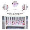 Gadpiparty Dollhouse Baby Bed, 1: 12 Miniature Dollhouse Baby Doll Crib Bed Mini House Baby Crib Cradle Model Dollhouse Furniture Accessories for Dollhouse Decorations ( White )