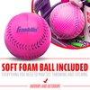 Franklin Sports Baseball Glove - AirTech Boys + Girls Youth Teeball Glove - Kid + Toddler Teeball + Baseball Mitt - Right Hand Throw - 8.5", Pink/Purple